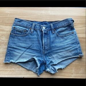 Levi’s 501 High Waisted Denim Shorts - Button Fly